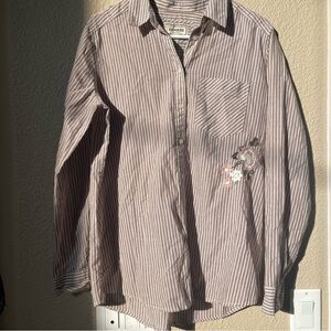 Express Floral Button Up Blouse